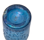 rare early 1850's light cobalt blue glass pontiled mineral water bottle manufactured for chicago bottling giant william h. hutchinson