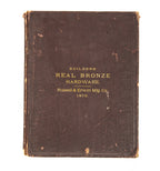 original 1870 hardbound russell & erwin ornamental bronze builders hardware catalog