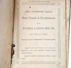 original 1870 hardbound russell & erwin ornamental bronze builders hardware catalog