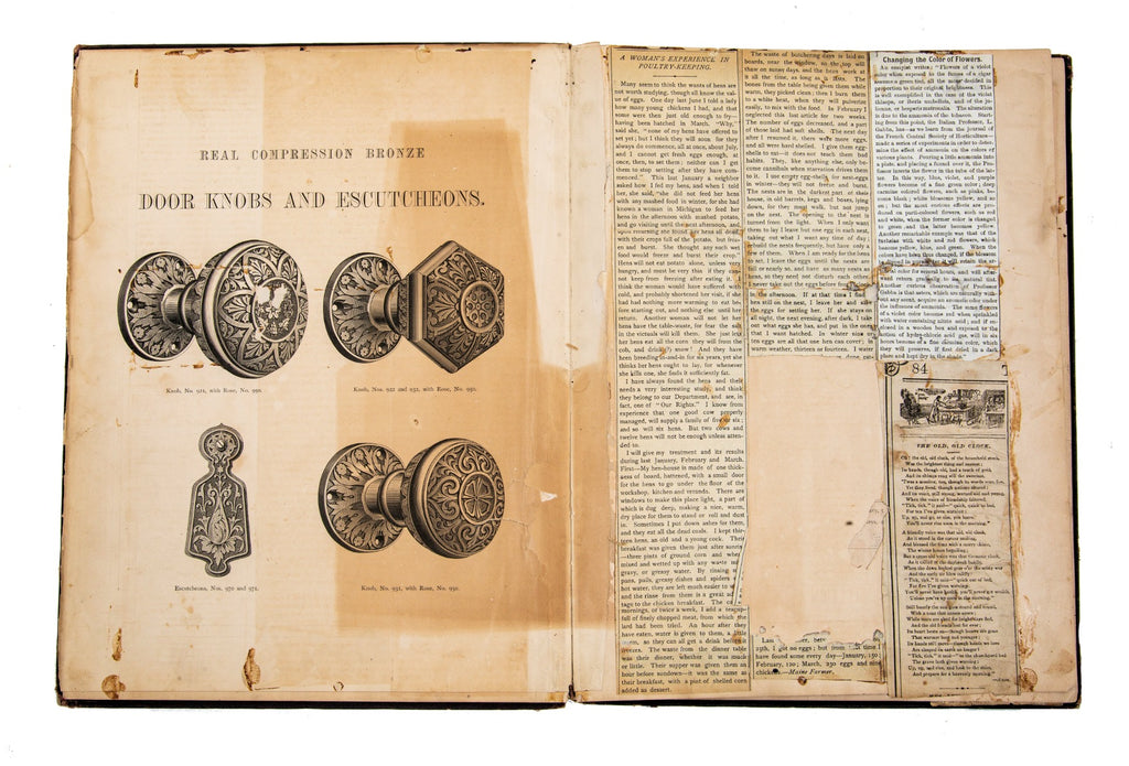 original 1870 hardbound russell & erwin ornamental bronze builders hardware catalog