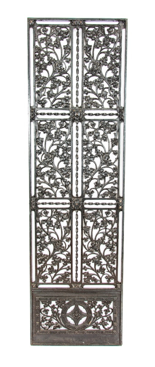 museum-quality 1896 charles b. atwood-designed ornamental cast iron fisher building elevator door by winslow brothers