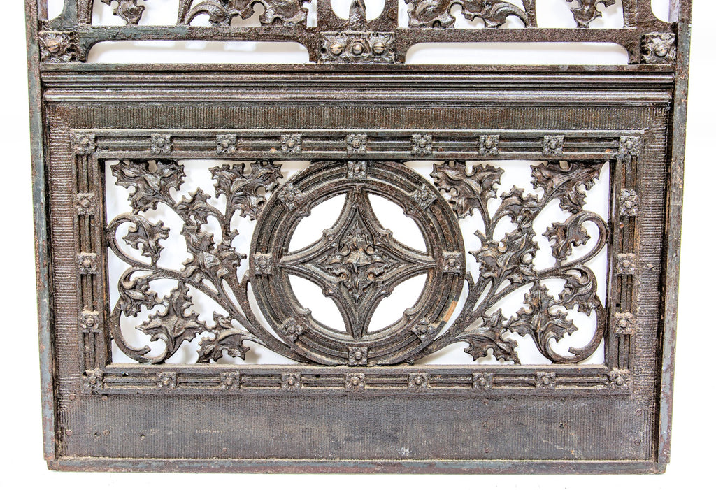 museum-quality 1896 charles b. atwood-designed ornamental cast iron fisher building elevator door by winslow brothers