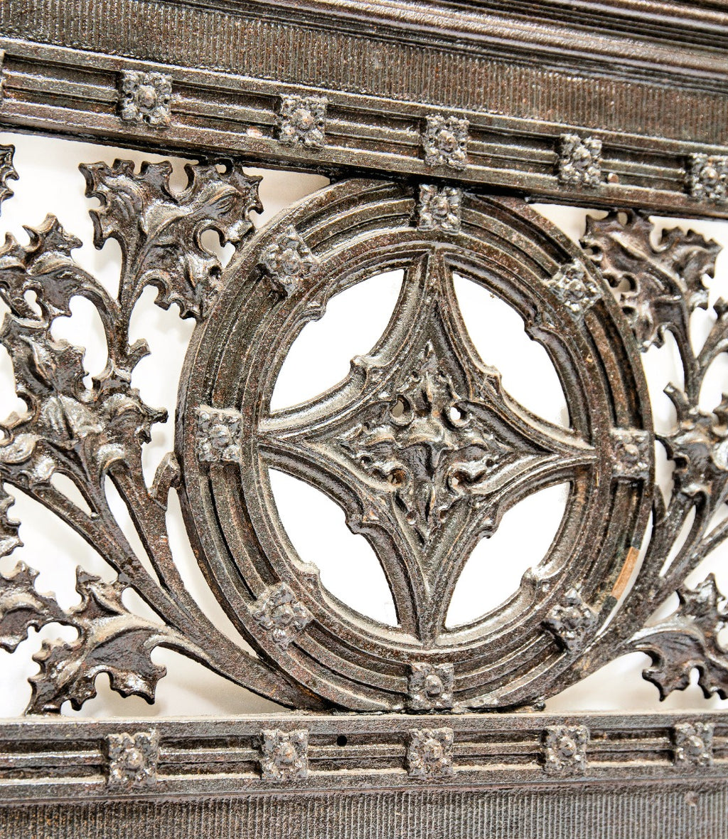 museum-quality 1896 charles b. atwood-designed ornamental cast iron fisher building elevator door by winslow brothers