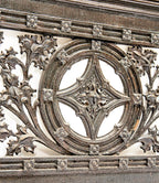 museum-quality 1896 charles b. atwood-designed ornamental cast iron fisher building elevator door by winslow brothers