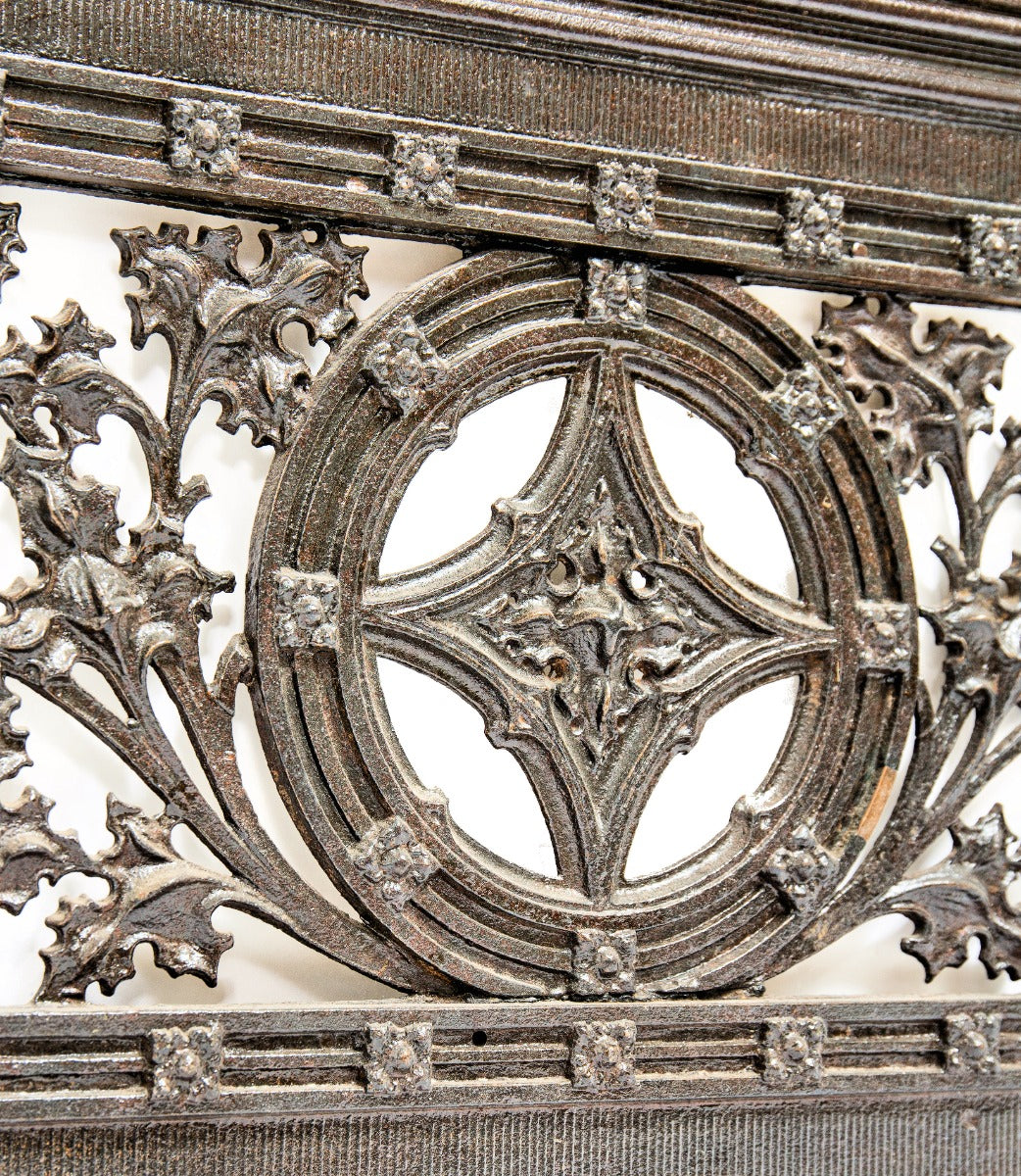 museum-quality 1896 charles b. atwood-designed ornamental cast iron fisher building elevator door by winslow brothers