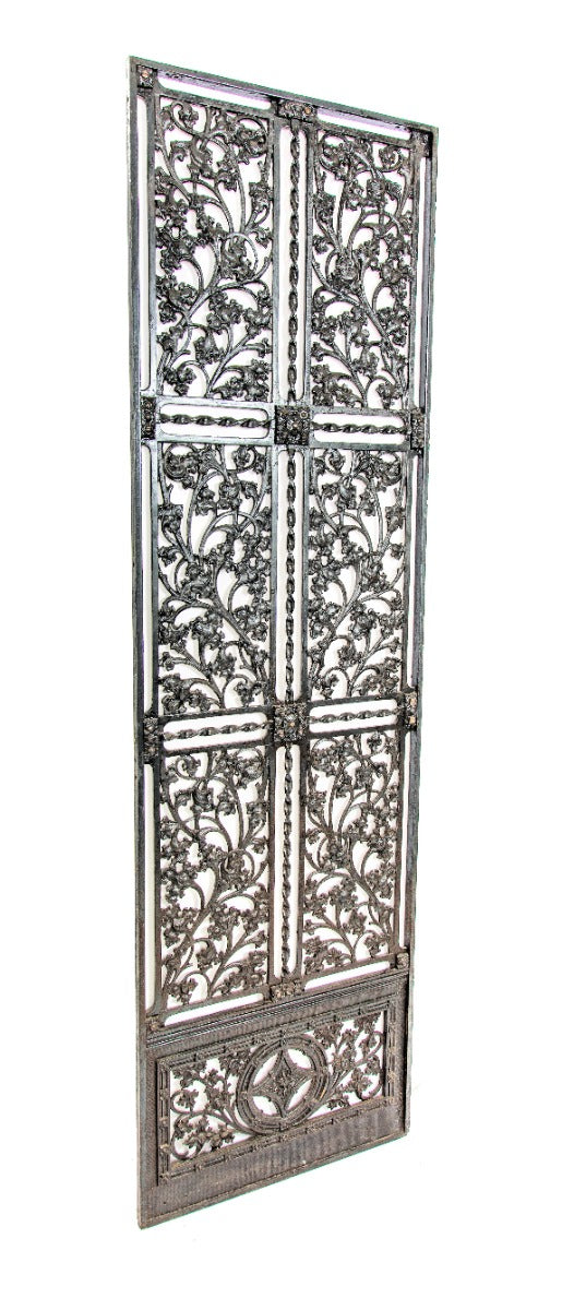 museum-quality 1896 charles b. atwood-designed ornamental cast iron fisher building elevator door by winslow brothers