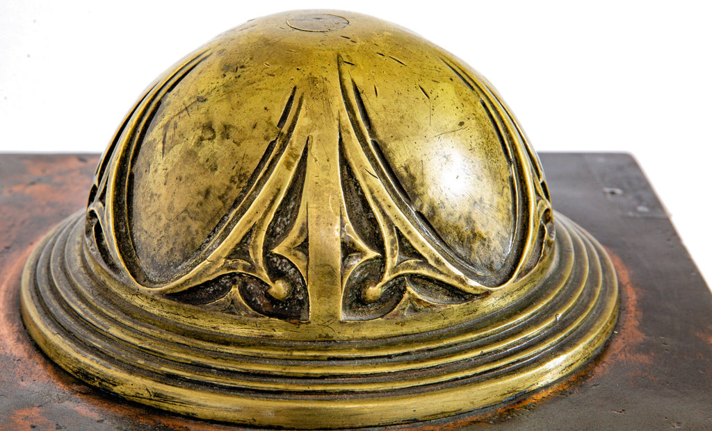 original simeon b. eisendrath-designed plymouth building interior lobby copper-plated cast iron newel post by winslow brothers of chicago