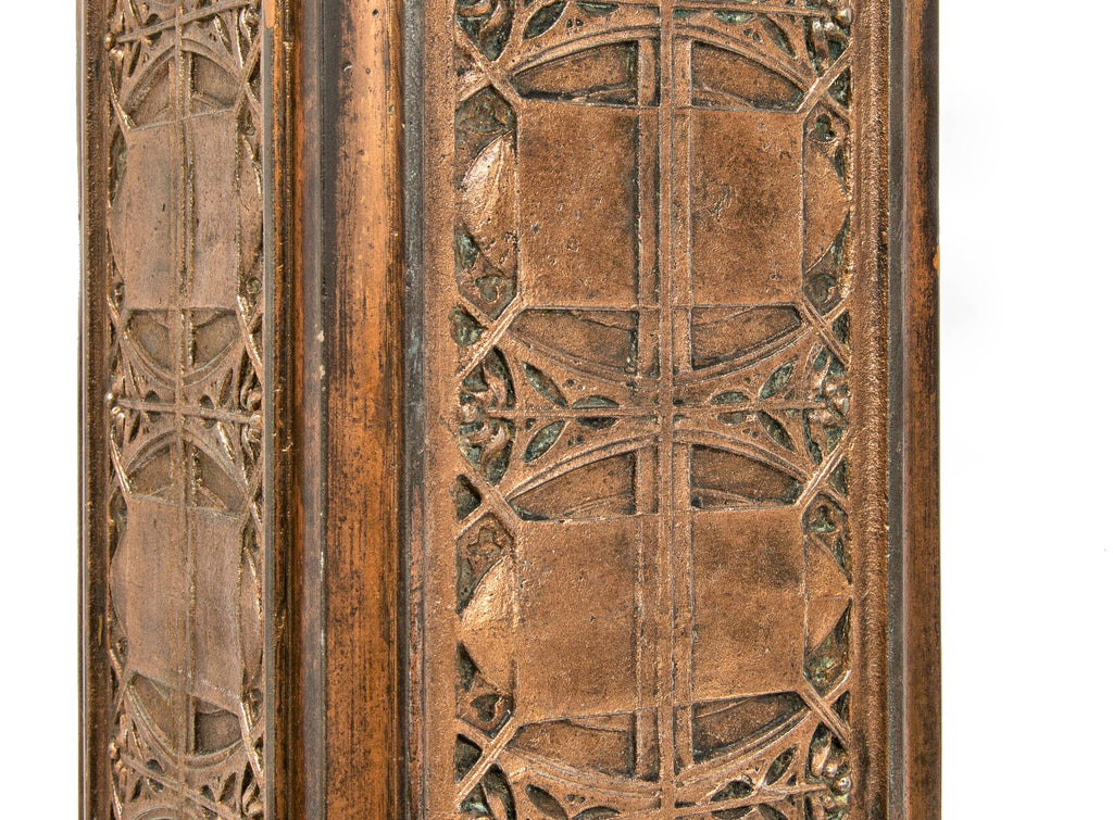 original simeon b. eisendrath-designed plymouth building interior lobby copper-plated cast iron newel post by winslow brothers of chicago