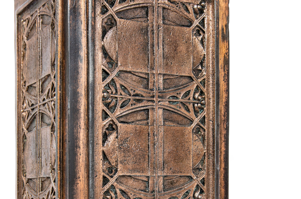 original simeon b. eisendrath-designed plymouth building interior lobby copper-plated cast iron newel post by winslow brothers of chicago