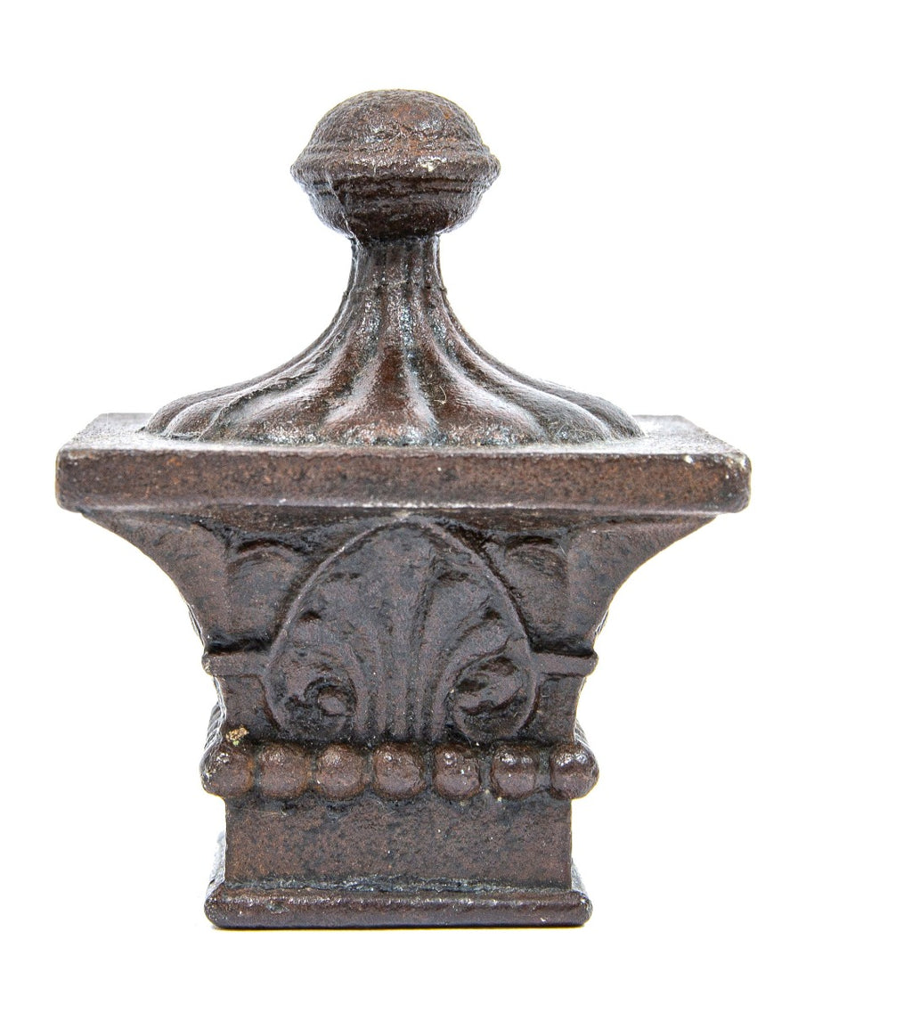 diminutive 1896 william le baron jenney's davis or morton building interior elevator cast iron finial with anthemions