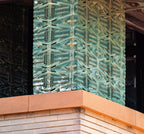 museum-quality 1902 dana-thomas house exterior painted staff "sumac" pattern frieze section