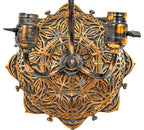 rewired 1894 louis h. sullivan-designed chicago stock exchange building three-arm copper-plated electrolier wall sconce