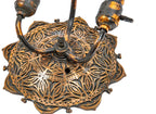 rewired 1894 louis h. sullivan-designed chicago stock exchange building three-arm copper-plated electrolier wall sconce