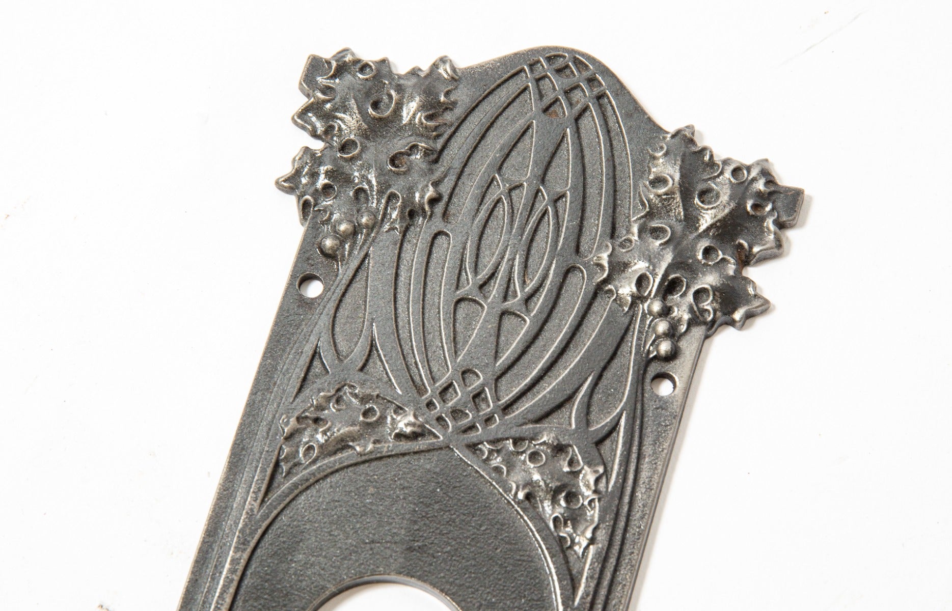 original louis h. sullivan-designed interior union trust building office door backplate fabricated by yale and towne