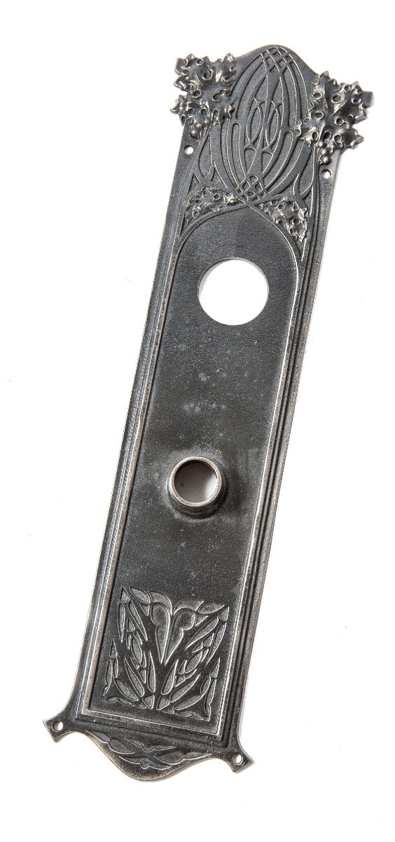 original louis h. sullivan-designed interior union trust building office door backplate fabricated by yale and towne