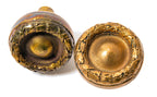 two matching custom-designed downtown chicago city hall doorknobs with laurel wreath borders