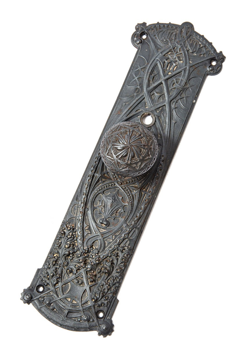 louis h. sullivan-designed 1895 ornamental cast iron guaranty building oversized backplate and doorknob