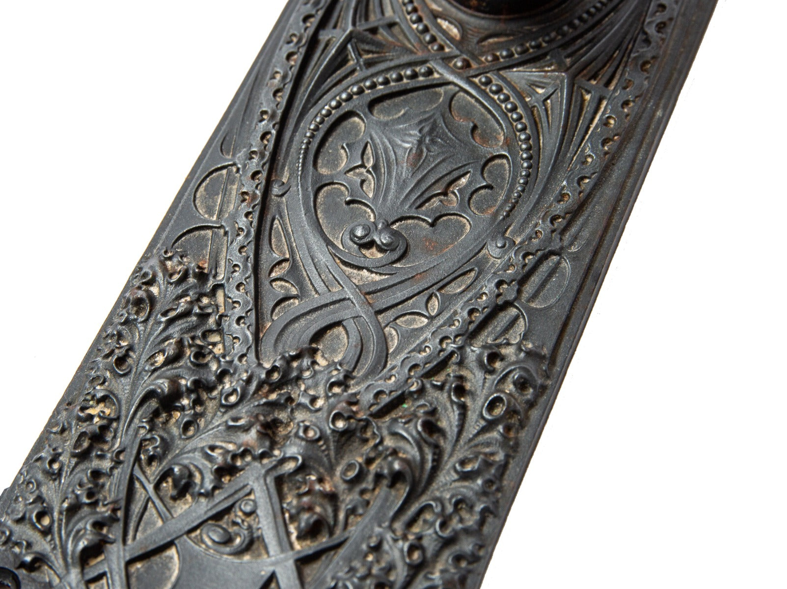 louis h. sullivan-designed 1895 ornamental cast iron guaranty building oversized backplate and doorknob