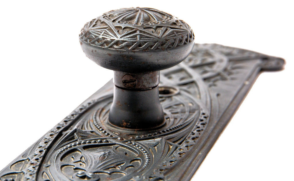 louis h. sullivan-designed 1895 ornamental cast iron guaranty building oversized backplate and doorknob