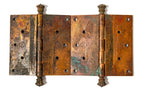 two matching custom-designed yale and towne copper-plated cast bronze columbus memorial building door hinges