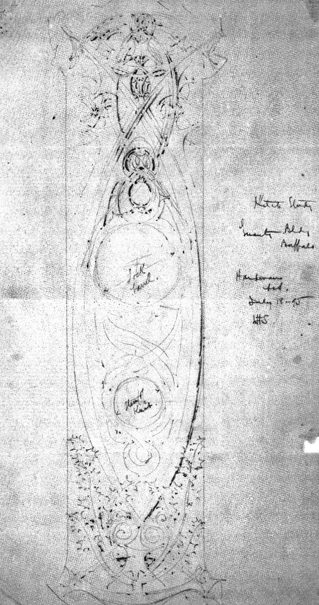 louis h. sullivan-designed 1895 ornamental cast iron guaranty building oversized backplate and doorknob