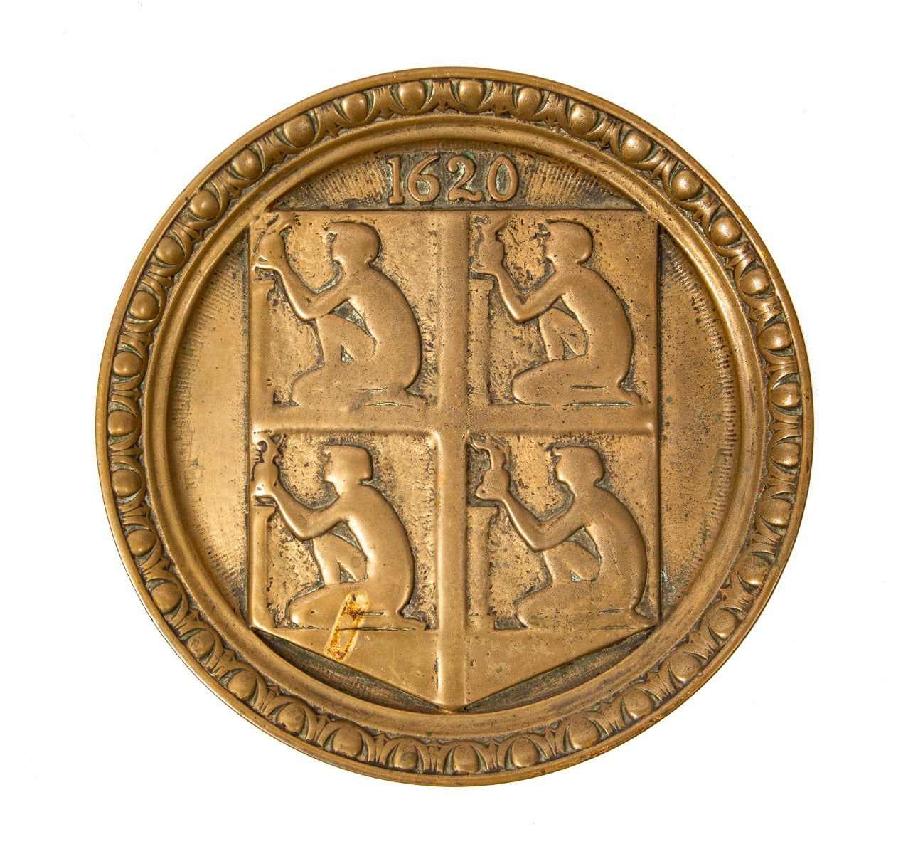 museum-quality original custom-designed holabird and root old colony building interior lobby elevator door medallion