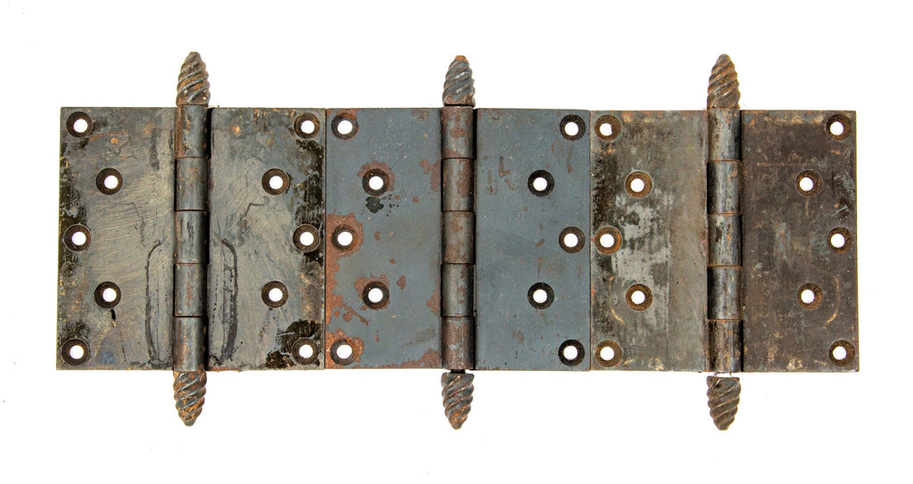 group of three original 1888 interior rookery building office door cast iron hinges designed by john wellborn root