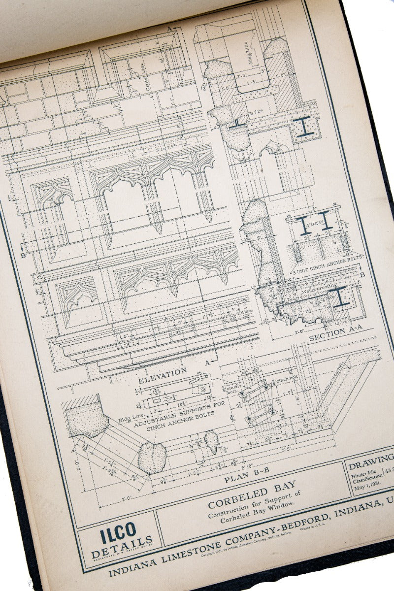 exceptionally rare 1930 indiana limestone company product catalog owned by chicago architect anker sverre graven