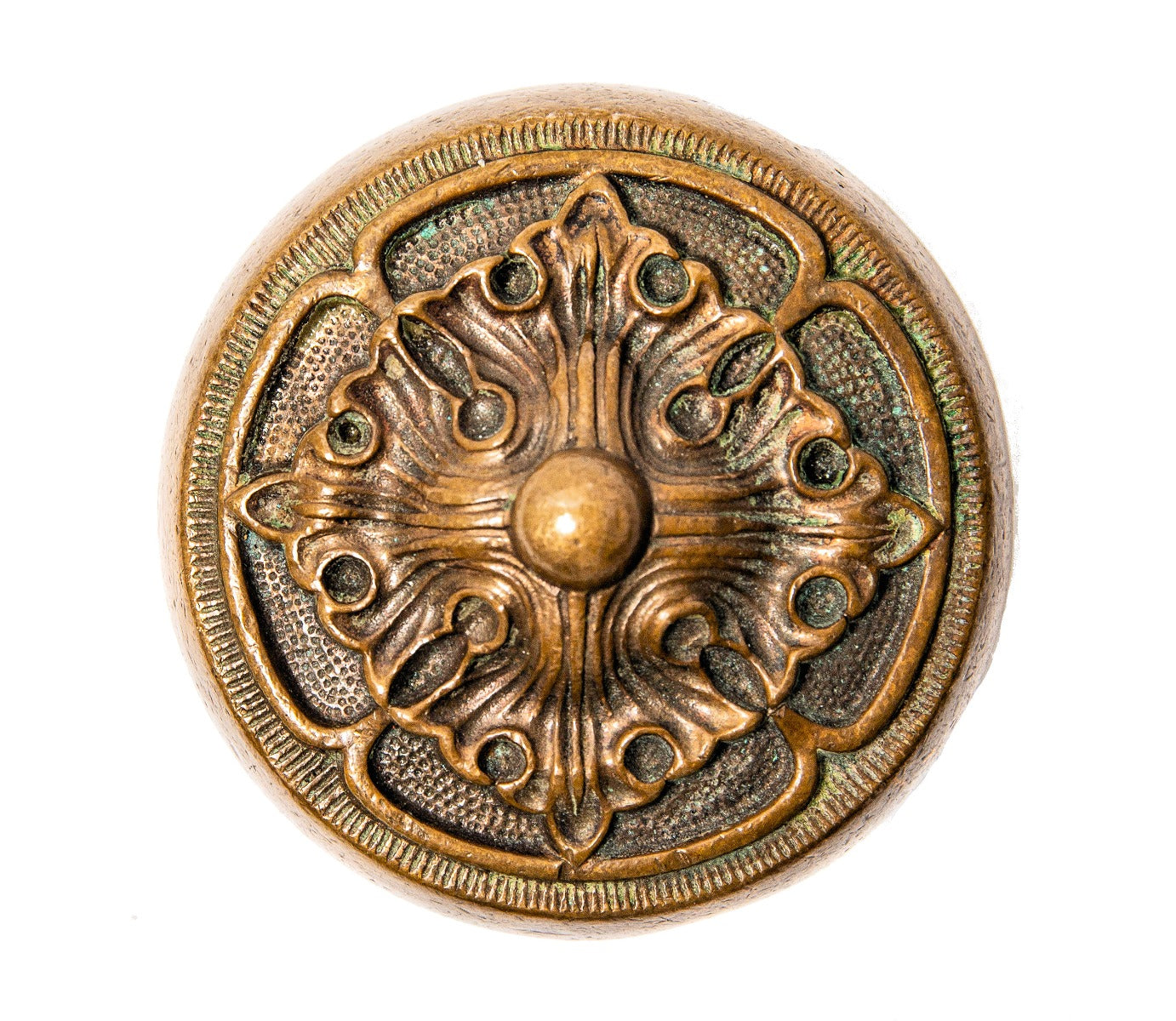 rare 1890s cast bronze henry ives cobb-designed doorknob for the university of chicago