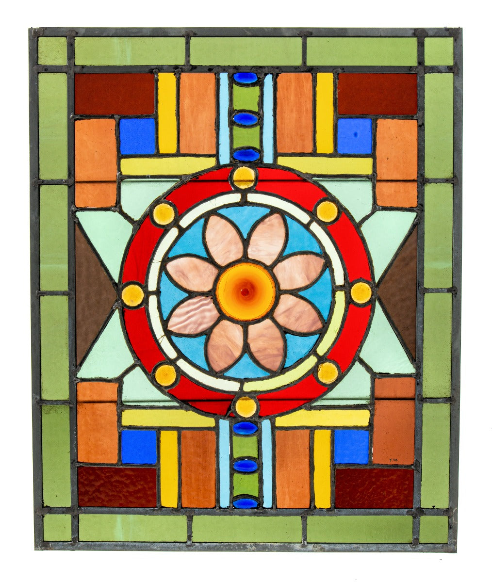 remarkable original salvaged chicago 19th century residential stained glass window attributed to mccully & miles