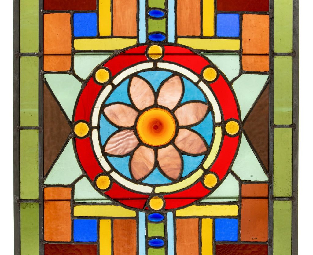 remarkable original salvaged chicago 19th century residential stained glass window attributed to mccully & miles