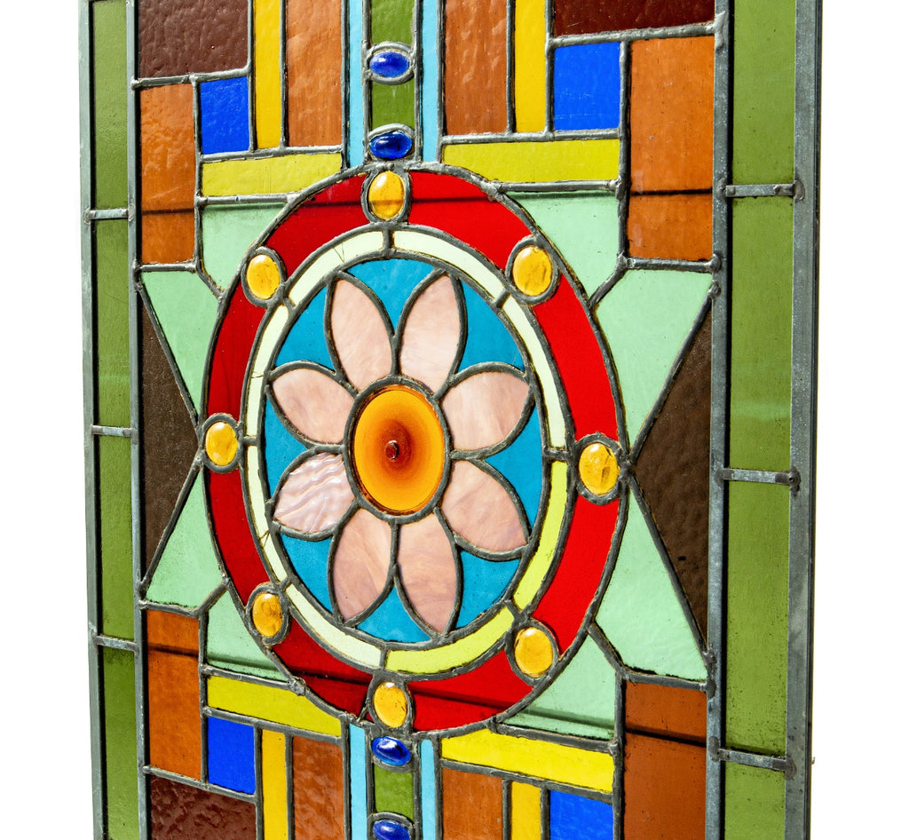 remarkable original salvaged chicago 19th century residential stained glass window attributed to mccully & miles