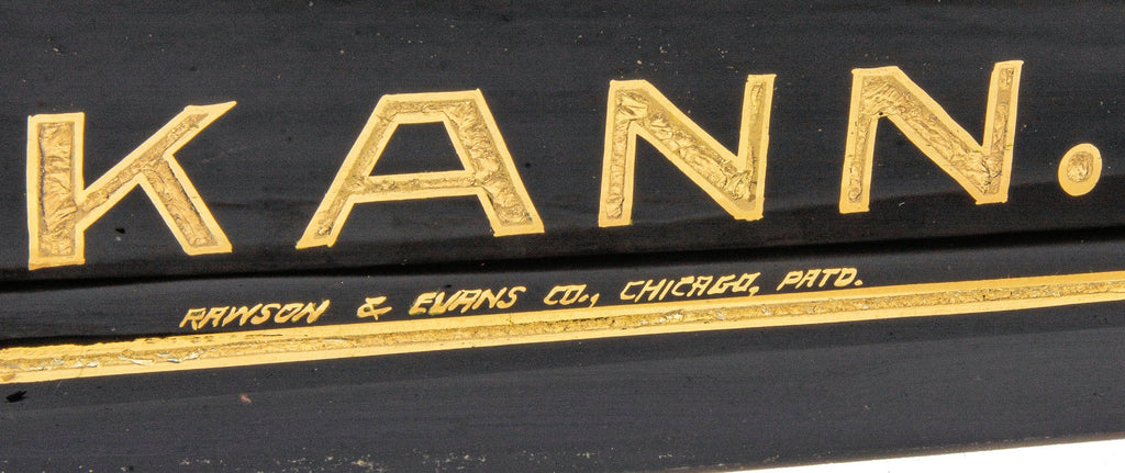 rare all original early 20th century hanging rawson and evans reverse-painted gold foil sign for cobe and mckinnon's 63rd street subdivision