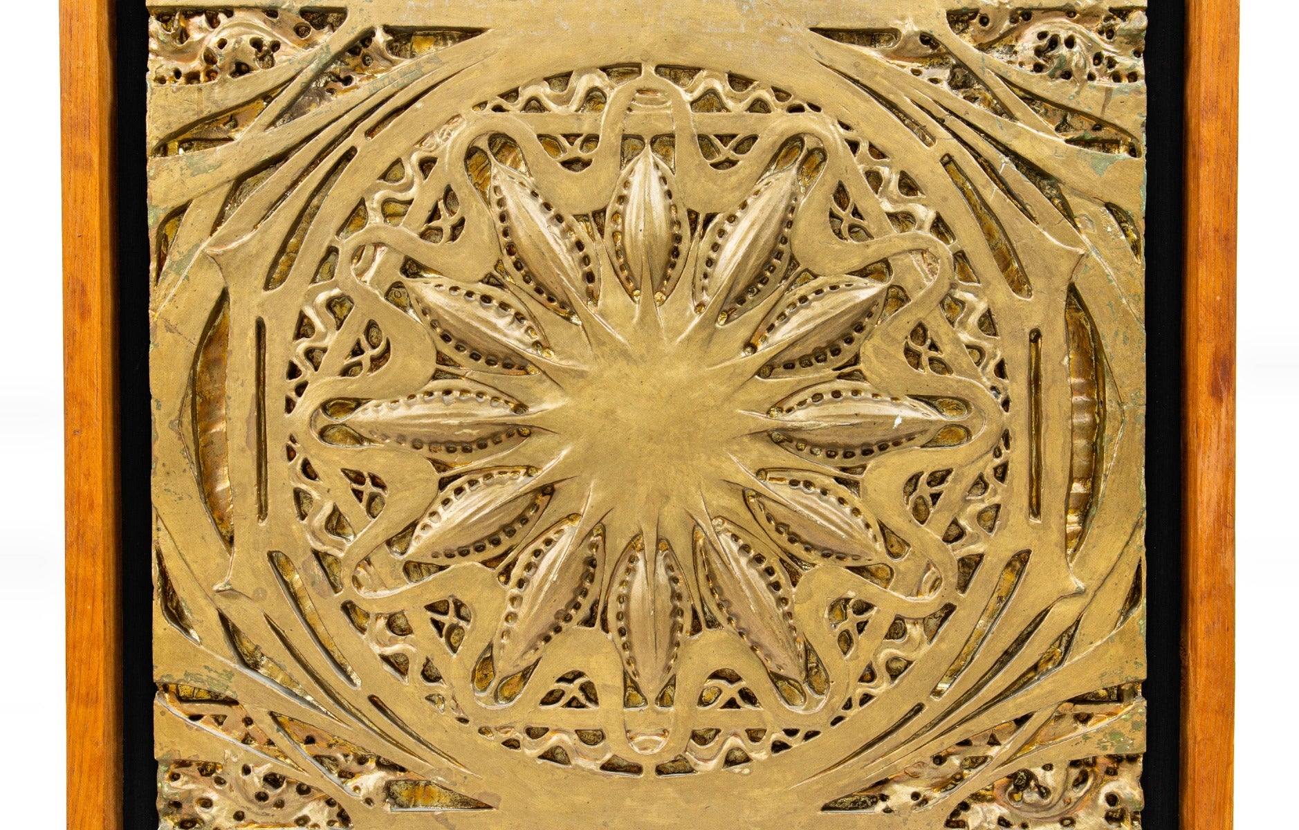 historically important 1892 adler and sullivan schiller building interior auditorium plaster "starpod" panel framed