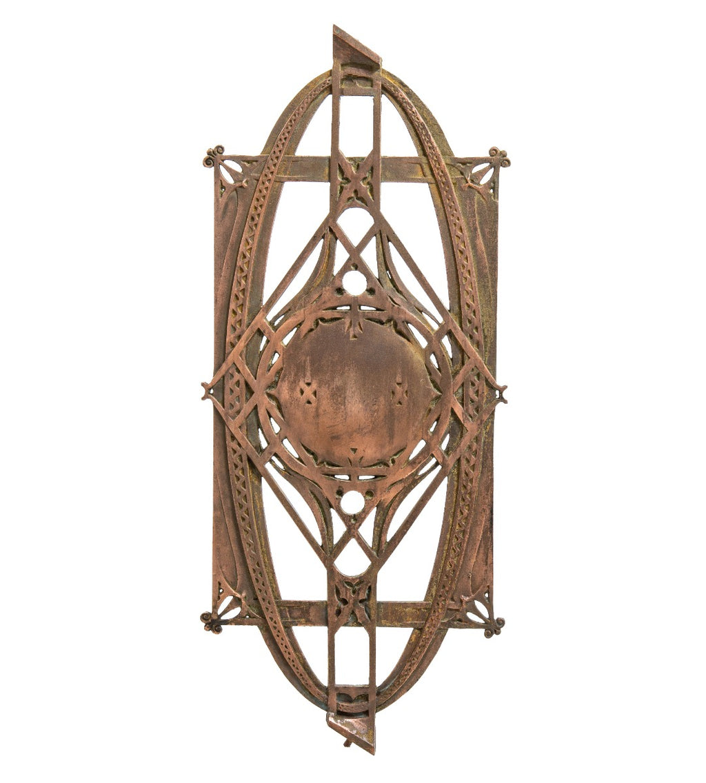 museum-quality 1893 original louis h. sullivan-designed ornamental copper-plated cast iron chicago stock exchange angled staircase baluster