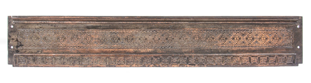 museum quality louis h. sullivan-designed ornamental cast iron chicago stock exchange staircase riser executed by winslow brothers