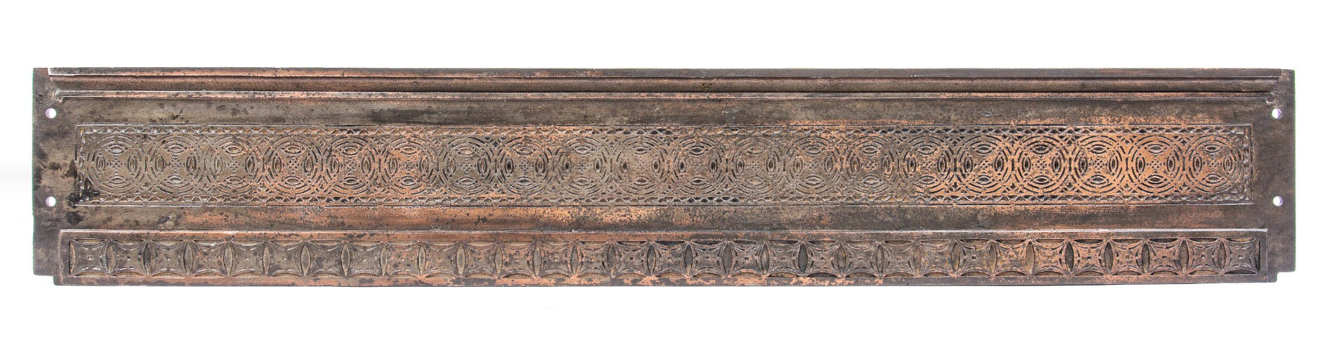 museum quality louis h. sullivan-designed ornamental cast iron chicago stock exchange staircase riser executed by winslow brothers