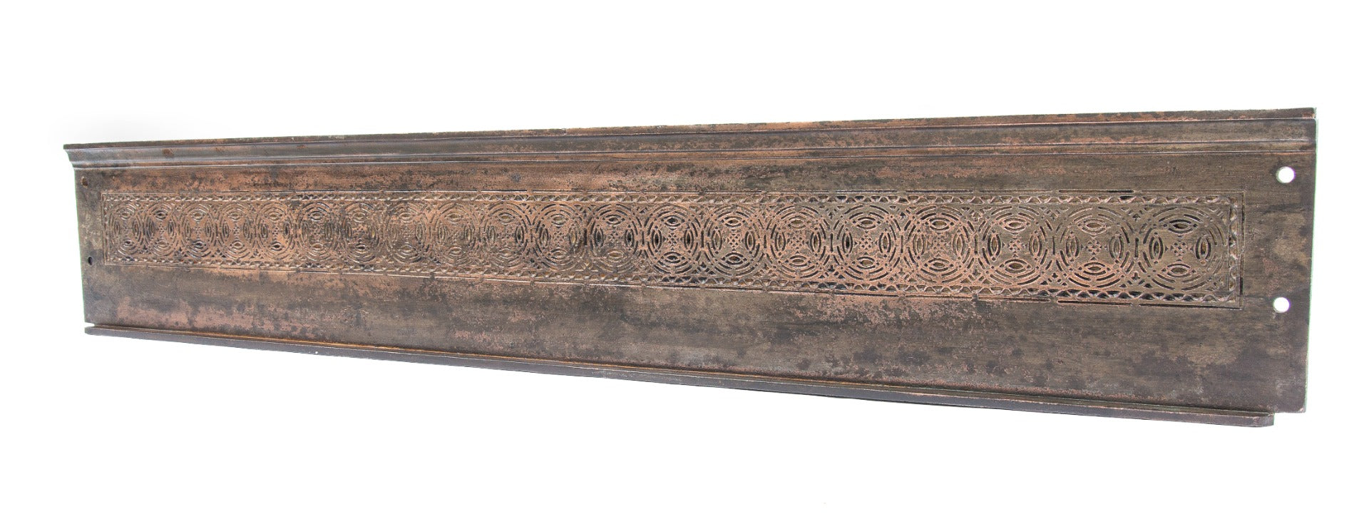 museum quality louis h. sullivan-designed ornamental cast iron chicago stock exchange staircase riser executed by winslow brothers