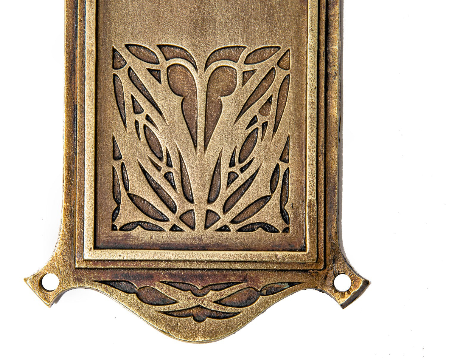 rare cast bronze 1892 union trust building first floor lobby interior office passage door sullivan-designed doorknob backplate