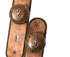 original 1893 holabird and roche custom-designed cast bronze old colony building office door hardware