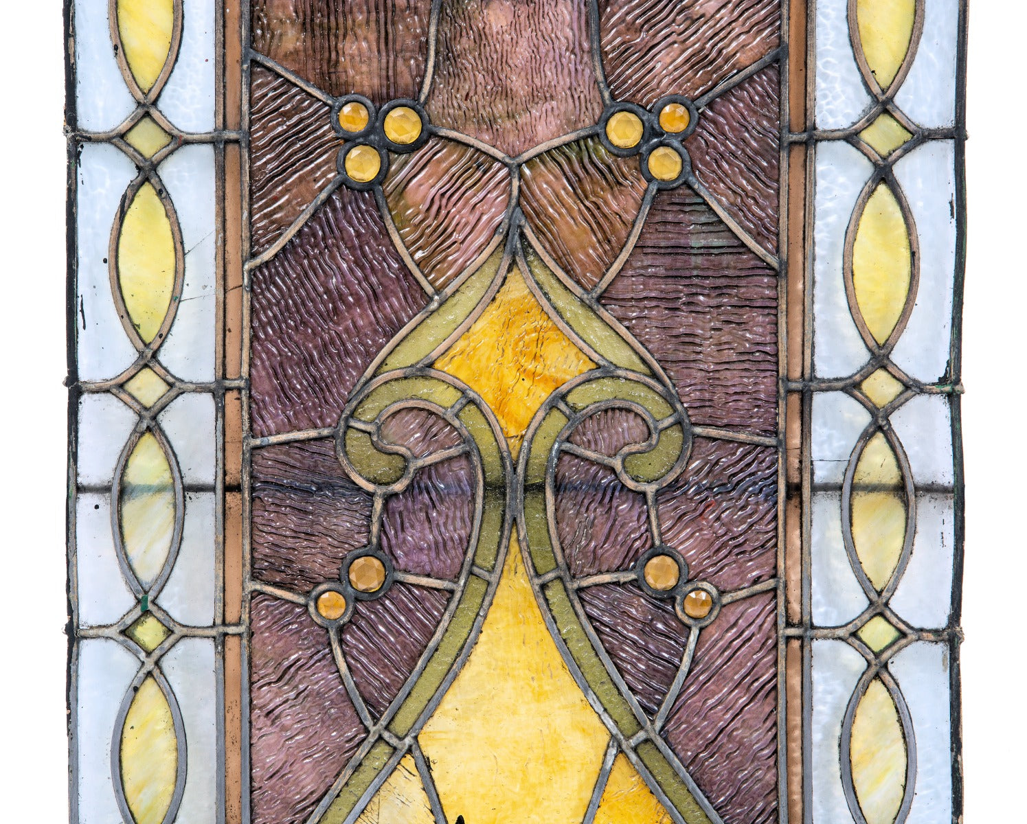 exceptional 19th century salvaged chicago stained glass window possibly executed by healy and millet