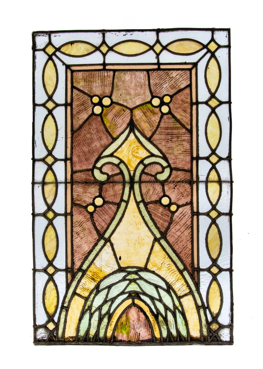 exceptional 19th century salvaged chicago stained glass window possibly executed by healy and millet