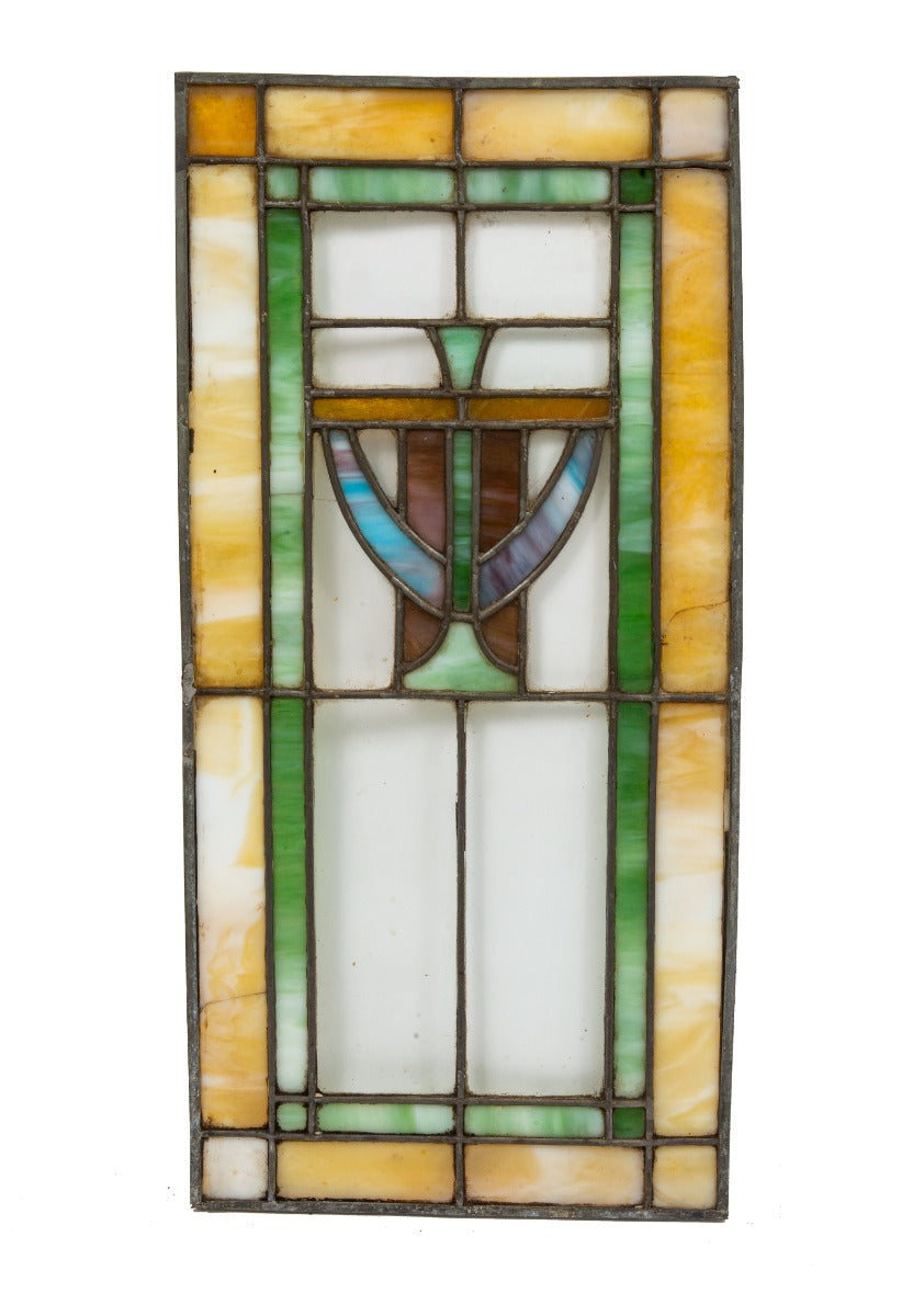 diminutive salvaged chicago antique american interior residential stained glass window by foster and munger