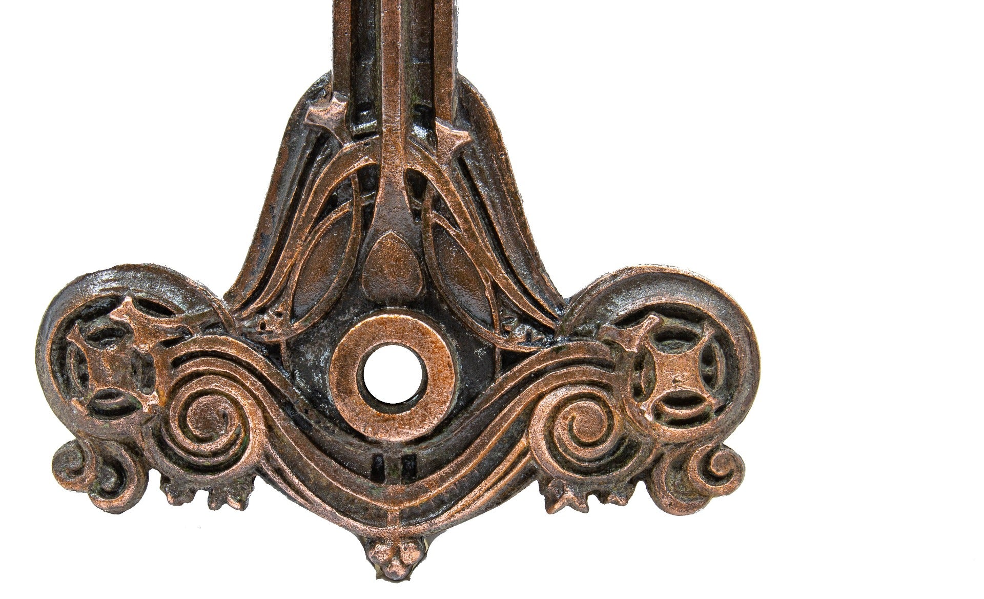 original copper-plated 1899 schlesinger and mayer building ornamental cast iron interior staircase baluster