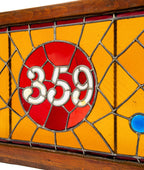 original oversized 1880s salvaged chicago american victorian residential transom address winow with large rondels