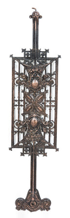 original copper-plated 1899 schlesinger and mayer building ornamental cast iron interior staircase baluster