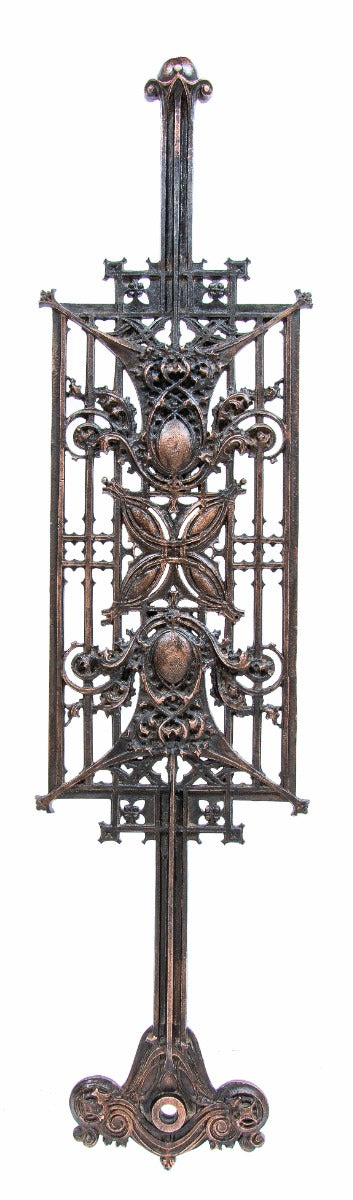 original copper-plated 1899 schlesinger and mayer building ornamental cast iron interior staircase baluster