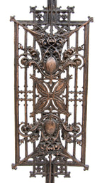 original copper-plated 1899 schlesinger and mayer building ornamental cast iron interior staircase baluster