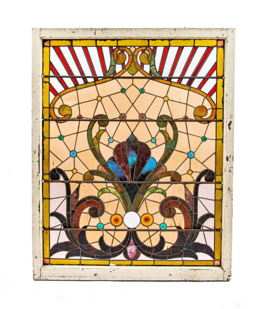 gargantuan original 19th century original and largely intact salvaged chicago mansion staircase landing window