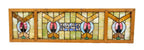 impressive oversized early 20th century art nouveau style triptych salvaged chicago address window